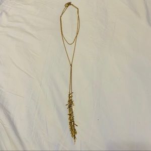 New BCBG Tassel Necklace - Gold
